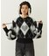 HEART ARGYLE KNIT TOP