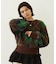 HEART ARGYLE KNIT TOP