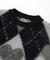 HEART ARGYLE KNIT TOP
