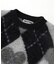 HEART ARGYLE KNIT TOP
