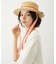 TRIMMED RIBBON BOATER HAT