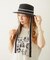 TRIMMED RIBBON BOATER HAT
