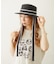 TRIMMED RIBBON BOATER HAT