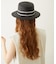 TRIMMED RIBBON BOATER HAT