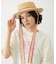 TRIMMED RIBBON BOATER HAT