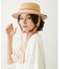 TRIMMED RIBBON BOATER HAT