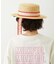 TRIMMED RIBBON BOATER HAT