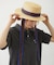 TRIMMED RIBBON BOATER HAT