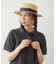TRIMMED RIBBON BOATER HAT