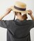 TRIMMED RIBBON BOATER HAT