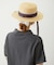 TRIMMED RIBBON BOATER HAT