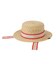 TRIMMED RIBBON BOATER HAT