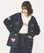 MANY PATCHED COLLARLESS JACKET