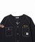 MANY PATCHED COLLARLESS JACKET