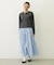 GINGHAM CHECK VOLUME SKIRT