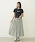 GINGHAM CHECK VOLUME SKIRT