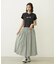 GINGHAM CHECK VOLUME SKIRT