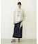 LINE PIPING LONG SKIRT