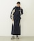 LINE PIPING LONG SKIRT
