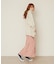 LINE PIPING LONG SKIRT