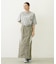 LINE PIPING LONG SKIRT