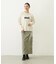 LINE PIPING LONG SKIRT