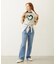 HEART LOGO FLOCK PRINT RINGER TEE