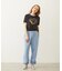HEART LOGO FLOCK PRINT RINGER TEE