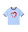 HEART LOGO FLOCK PRINT RINGER TEE