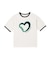 HEART LOGO FLOCK PRINT RINGER TEE