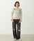 2WAY RUFFLE COLLAR STRIPED L/S TOP