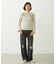 2WAY RUFFLE COLLAR STRIPED L/S TOP