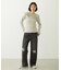 2WAY RUFFLE COLLAR STRIPED L/S TOP