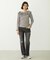 2WAY RUFFLE COLLAR STRIPED L/S TOP