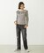2WAY RUFFLE COLLAR STRIPED L/S TOP