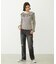 2WAY RUFFLE COLLAR STRIPED L/S TOP