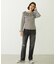 2WAY RUFFLE COLLAR STRIPED L/S TOP