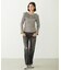 2WAY RUFFLE COLLAR STRIPED L/S TOP