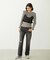 2WAY RUFFLE COLLAR STRIPED L/S TOP