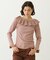 2WAY RUFFLE COLLAR STRIPED L/S TOP