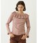 2WAY RUFFLE COLLAR STRIPED L/S TOP