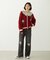 2WAY RUFFLE COLLAR STRIPED L/S TOP