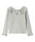 2WAY RUFFLE COLLAR STRIPED L/S TOP