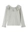2WAY RUFFLE COLLAR STRIPED L/S TOP
