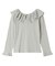 2WAY RUFFLE COLLAR STRIPED L/S TOP