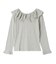 2WAY RUFFLE COLLAR STRIPED L/S TOP