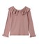 2WAY RUFFLE COLLAR STRIPED L/S TOP