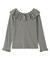 2WAY RUFFLE COLLAR STRIPED L/S TOP