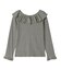 2WAY RUFFLE COLLAR STRIPED L/S TOP