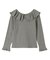 2WAY RUFFLE COLLAR STRIPED L/S TOP